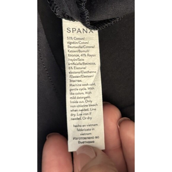 SPANX On-the-Go Ankle Slim Straight Pants Women 2X Black Pull On Chino Classic - Picture 7 of 11